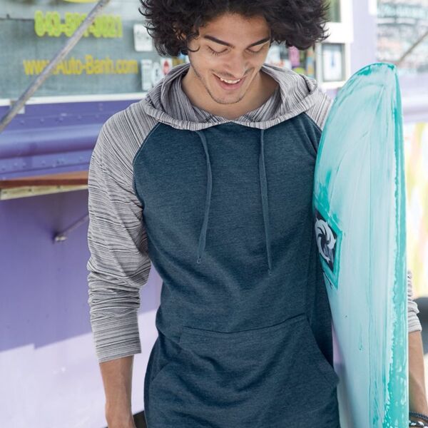 Yarn-Dyed Hooded Raglan T-Shirt Thumbnail